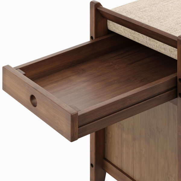 Octavia Wood Shoe Bench - Hình ảnh 6