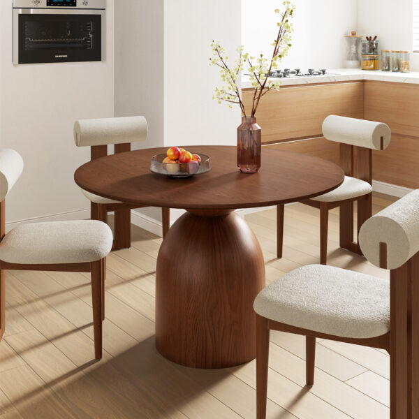 Sigrid Round Wood Dining Table - Hình ảnh 6