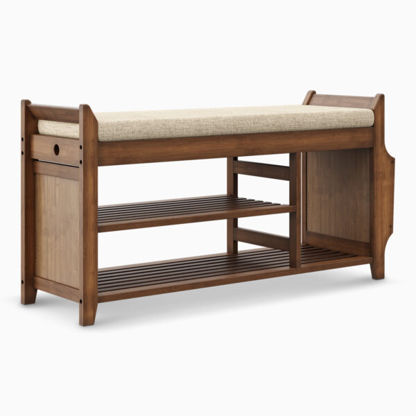 Octavia Wood Shoe Bench - Hình ảnh 9