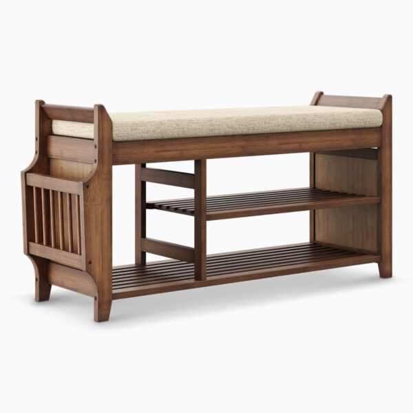 Octavia Wood Shoe Bench - Hình ảnh 10