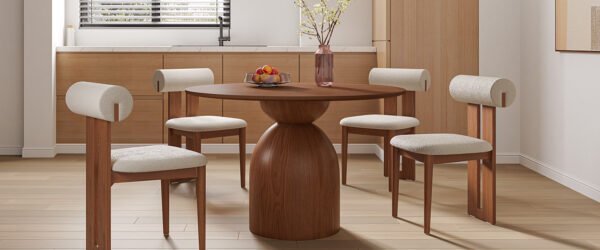 Sigrid Round Wood Dining Table - Hình ảnh 10