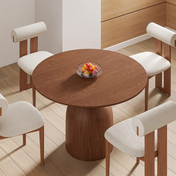 Sigrid Round Wood Dining Table - Hình ảnh 8