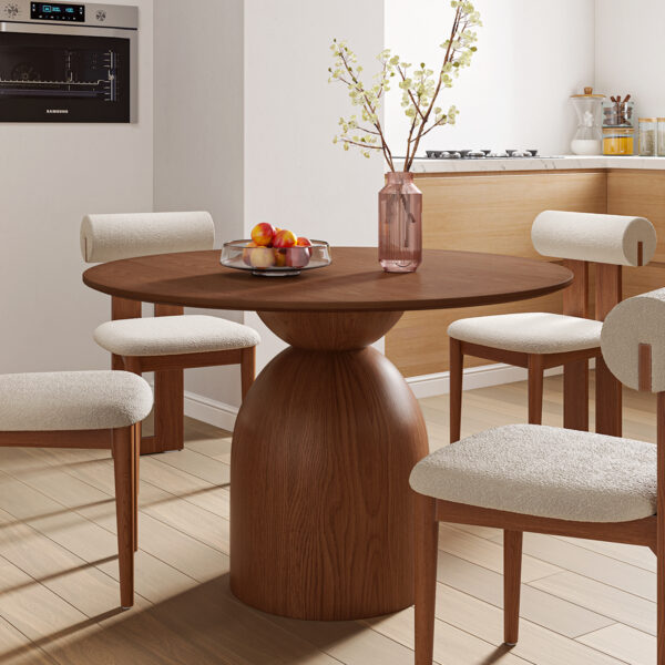 Sigrid Round Wood Dining Table - Hình ảnh 9
