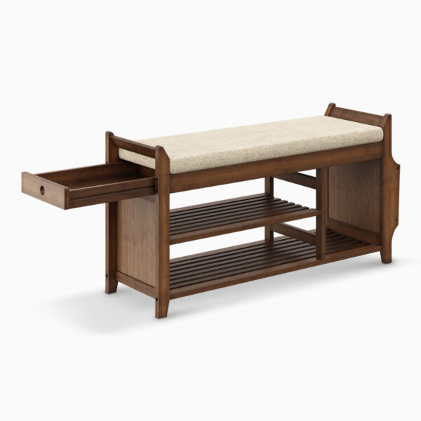 Octavia Wood Shoe Bench - Hình ảnh 13