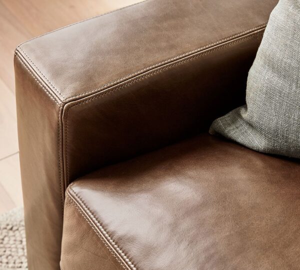 Turner Square Arm Leather Sleeper Sofa - Hình ảnh 4