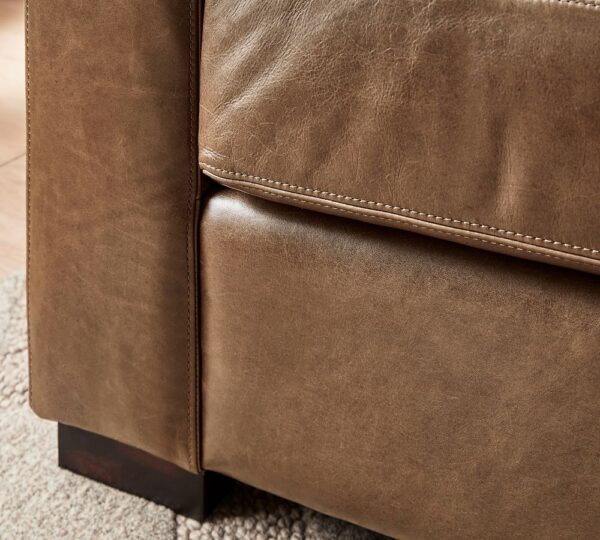 Turner Square Arm Leather Sleeper Sofa - Hình ảnh 5